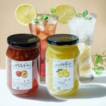 1+1 첨가물없는 수제과일청 500g 레몬청 자몽청 청귤청 천도복숭아청 자두청 매실청 생강청 오미자청, 05.수제 레몬청 500g+천도복숭아 500g, 01.포장안함