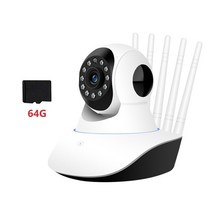 펫캠 펫CCTV 강아지홈캠 720P 1MP 보안 아기 애완 동물 모니터 적외선 야간 투시경 360 HD 움직임 감지 원, 04 EU 64G_01 EU 플러그