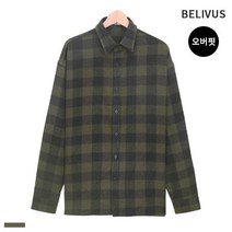 빌리버스 남자 긴팔 셔츠 BBI071 남성 체크 오버핏 남방