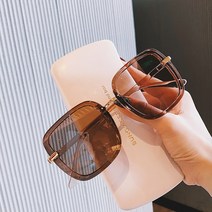 블랙 초편광 선글라스 여원형 스퀘어 스트릿 선글라스 남원형