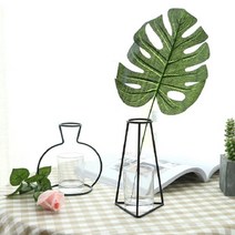 욜케이유 화병 인테리어 꽃병 북유럽 소품 벽걸이 와이어 프레임, K 타입