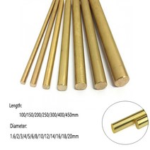 딥스바 황동 라운드 바 직경 로드 나이프 핸들 개 나사 모자이크 도구, 43.300mm - 10mm 1pcs