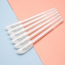 컬러용지용 화이트팬 흰색 백색 볼펜 5P 사무용품 필기구 유성볼펜 사무용 입학 문구