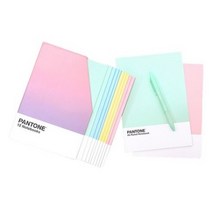 PANTONE 제본 노트 A5 4종 x 3p 세트, 핑크, 옐로우, 민트, 스카이, 1세트