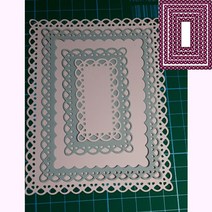포토 박스 사진 찰영 미니 스튜디오 레이스 직사각형 프레임 세트 금속 절단 다이 스크랩북 DIY 앨범 카드 장식 스텐실 5 개