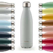 블룸탈 음료수 병 찰스 - 누출 방지 BPA 프리 따뜻한 음료와 차가운 음료의 보온 시간 750ml, 03 - 얼티밋 그레이 - 그레이, 350ml