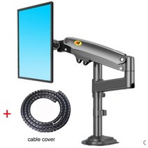 NB- H100 22-35 인치 모니터 홀더 암 가스 스프링 풀 모션 LCD TV 마운트 2-12kg 듀얼 클램프 브래킷 2pc usb3.0, 03 with cable cover