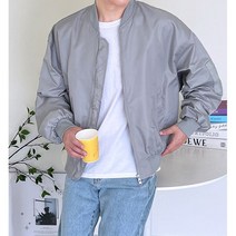 더유니크제이 남자 봄 가을 간절기 오버핏 MA-1 포켓 항공 자켓 점퍼 2컬러