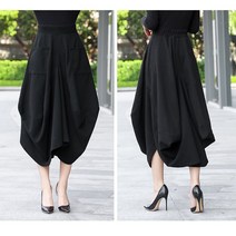 항아리치마 키작녀 볼륨 고급 스커트 와이드 벌룬