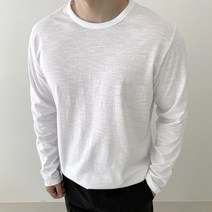 RSV 루즈핏 박스 슬라브 무지 긴팔 티셔츠
