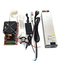 고주파 용접기 논가스 가열기 2kw ZVS 인덕션 히터 모듈 플라이백 드라이버 열 분산 + 코일 펌프 전원 어, [02] With crucible