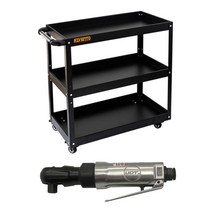 리벤토 3단 공구함+UDT 에어라쳇렌치 UD-1033 볼트 너트 체결 복스 자동차정비 보관 다이 정리 MTB-720S