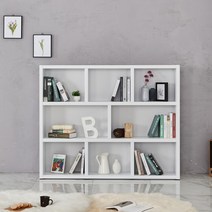 [데코라인] 알리 3단 1500 와이드책장, 색상:워시