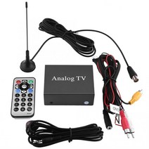 차량용 TV 후석 모니터 자동차 모바일 dvd tv 수신기 아날로그 tv 튜너 안테나 리모콘이있는 강력한 신호 상자, 없음