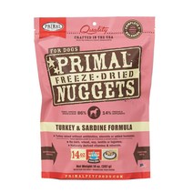프라이멀 강아지 동결건조 사료 칠면조&정어리 397g, 단품, 단품