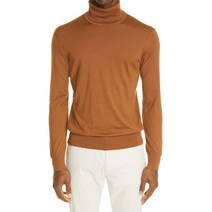 ZEGNA 캐시세타 라이트 캐시미어 & 실크 터틀넥 스웨터