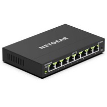 NETGEAR 8포트 기가비트 이더넷 플러스 스위치 (GS308E) 블랙, 8 Port