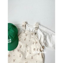 유아바지 유아 남아 여아 키즈 데일리 등원룩 봄 토끼멜빵바지