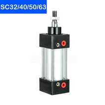 유압실린더 공압 프레스 표준 에어 실린더 32/40/50/63mm 보어 복동 공압 P iston SC 50/75/100/125/150/20, 17 Stroke 800mm_02 BORE 40mm