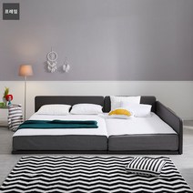 브라보가구 리즈 슬림 패밀리침대 (매트미포함), 양쪽가드(ㄷ)형, 아이보리