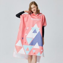 씨에이지몰 후드 서핑 판초 비치타월 비치가운, 퍼펙트, 1개