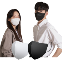 맘편히마스크 KF-AD 새부리형마스크 국산마스크 화이트 블랙 얼큰이 대형 중형 소형 50매, KF-AD 소형 블랙 50매