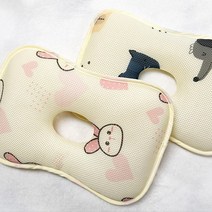POE소재 신생아 영유아 태열 짱구베개 두상베개, 오리