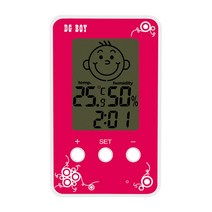 DGBOY 미니 스마일 디지털 온습도계 핑크, 1개