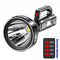 p100초고광도휴대용탐조등 1000M 써치라이트 보안 슈퍼 밝은 스포트라이트 손전등 핸드 헬드 탐조등 토치 충전식 랜턴 방수 야외 조명