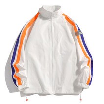 스포티한 남녀공용 배색 점퍼 간절기 바람막이 자켓 WI119J