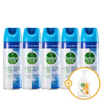 데톨 항균 스프레이 크리스프 브리즈 450ml + 사은품 증정, 5개