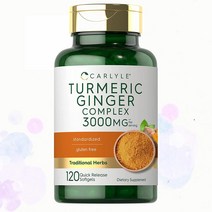 Carlyle Turmeric and Ginger Supplement 터메릭 진져 콤플렉스 3000MG 120캡슐