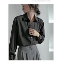 패션모델 [23년 봄신상] 신학기 신입 대학생 실키 부드러운 루즈핏 블라우스 셔츠