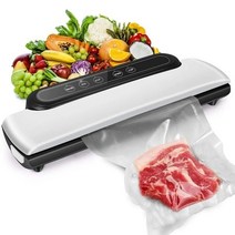 수비드머신 저온조리 진공 포장 기계 진공 실러 식품 저장용 식품 포장기 진공 백 40, 하얀, 나는 플러그