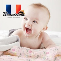 프랑스 보니숑 무형광 아기담요 타이블랭킷 끈이있는 라지사이즈 신생아 출산 준비물 아기 용품 낮잠이불 유모차 카시트, 타이블랭킷(라지)-엔젤인우드(무형광)