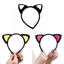 고양이머리띠 고양이귀 머리띠 네코미미 고양이분장 파티, 고양이머리띠(핑크)