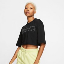 나이키 여성 빅로고 크롭 반팔티셔츠 블랙 핑크 형광그린30 반팔 티셔츠