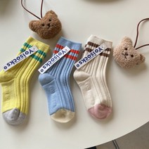 요이삭스 르삭 22 봄 유아 어린이 주니어 초등학생 양말 3켤레 데일리