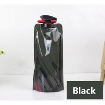 등산용품 휴대용 초경량 접이식 물통 가방 1 개 소프트 플라스크 병 야외 스포츠 하이킹 캠핑 물통 가방, 03 BLACK