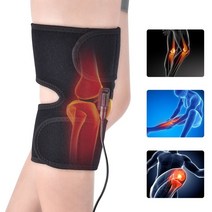 무릎온열기 손목 팔꿈치 온열 밴드 온 찜질기 무선 가열 패드 보호대 지원 패드 열 치료 랩 압축 마사지 경련 관절염 통증 완화, USB 및 EU 플러그 2개