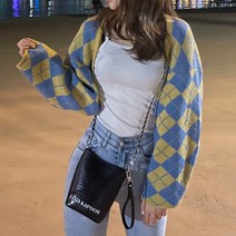 투올클로젯 크롭 긴팔 가을 겨울 오버핏 볼레로 가디건 니트 2color