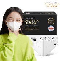 스마트에코 이유마스크 어린이용 화이트 50매 국산 새부리형 일회용마스크