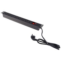 8콘센트 전원 스트립 서지 보호기 긴 연장 코드 소켓 250V 10A 2500W 19 인치 서버 랙 배전 장치 용