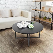 라운드 커피 테이블 모던 커피 테이블 소파 테이블 티 테이블 거실 사무실 책상 발코니 목재 데스크탑 및 금속 다리 59.9cm(23.6인치) 화이트 마블