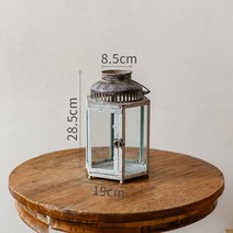 앤티크한 철예 풍등 미국식 장식의 방풍유리 캔들 촛대꽃-178412, 옵션01