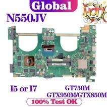KEFU N550J ASUS N550JV N550JK N550JX G550J G550JK G550JX 노트북 마더 보드 i5 i7 4th GT750M GTX850M GTX950M, I5-4th Gen GTX850M