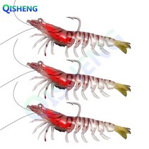 [QISHENG] 새우웜 소프트베이트 새우 배스낚시 농어 쏘가리 3개입/세트, HWX-3#(12g-90mm)