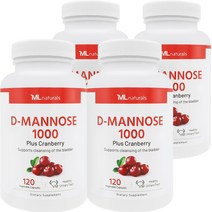 4병 마이라이프 내추럴스 D-마노스 디마노스 크랜베리 120정, 4개