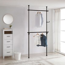 왕자행거 왕자 2단고정식행거 알뜰형 28mm_선택형_970, 1.화이트_970