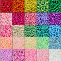블링비즈 컬러 시드비즈 3mm 4mm 구슬 비즈공예재료 마스크스트랩 반지 팔찌 목걸이 20g, C2 크림살구색